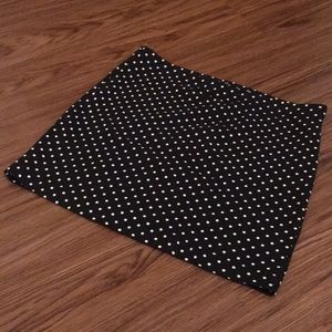 Black and white polka dot mini skirt